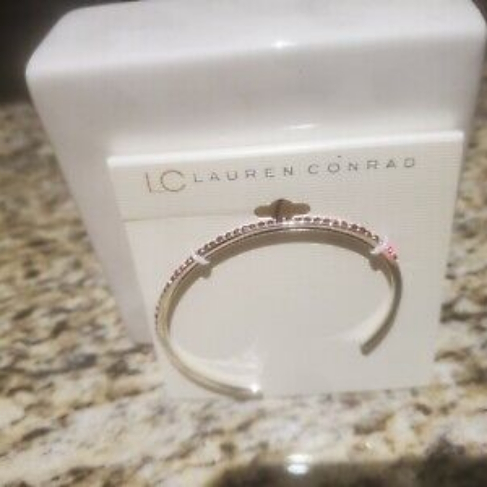 LC Lauren Conrad Pave Cuff Bracelet, Women's, RED